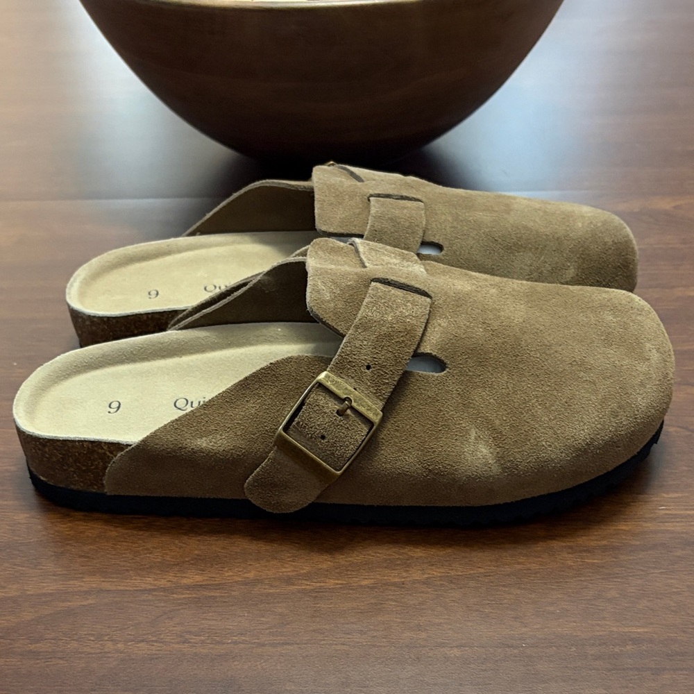 Quince Water Repellent Suede Clog Mule woman’s size 9 - Picture 2 of 8